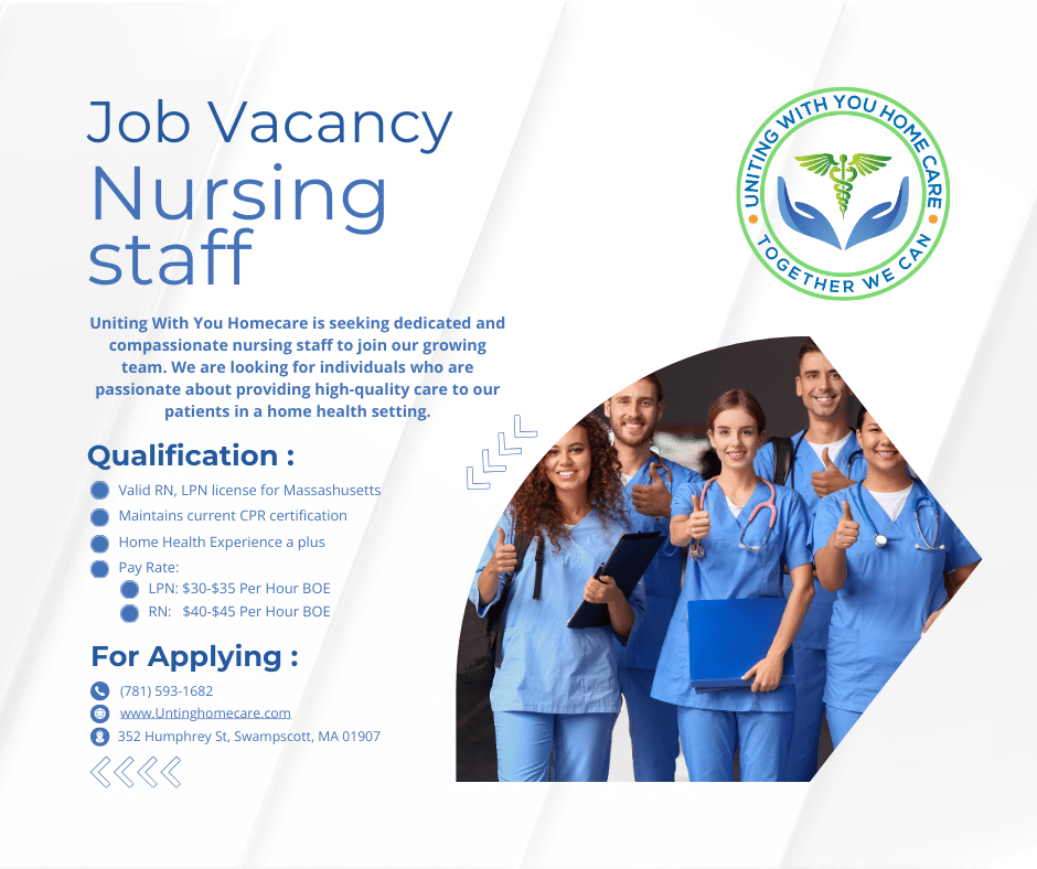 Nursing Staff Job Vacancy at Uniting With You Home Care