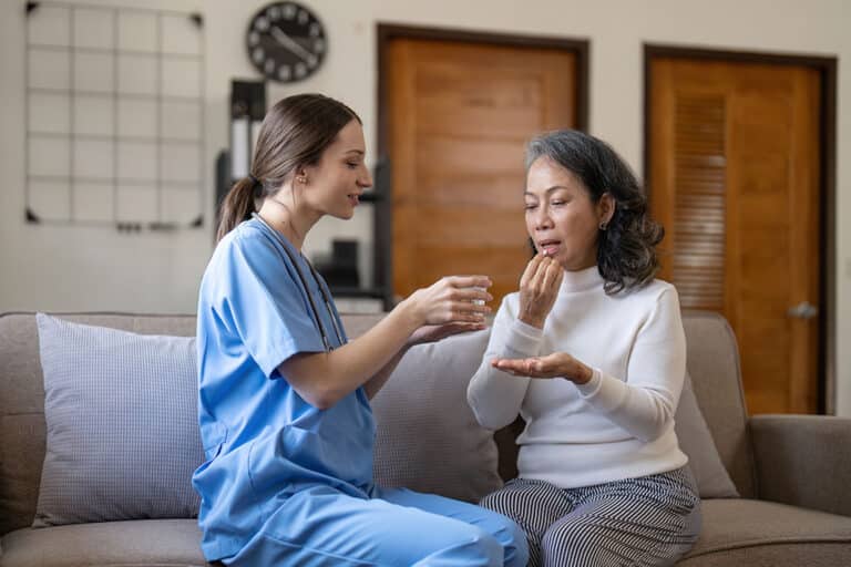 Senior home care helps seniors take their medications safely.